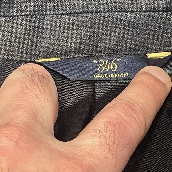 Brooks Brothers 346 Size 46L Gray Plaid 2 Button 100% Wool Blazer Sport Coat - Picture 3 of 14